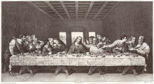 最後の晩餐 作： Leonardo da after Vinci